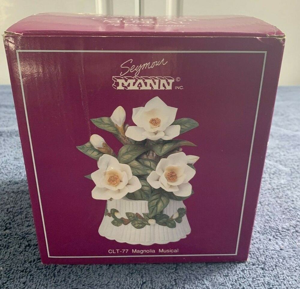 Seymour Mann Connoisseur Collection Magnolia Musical Figurine CLT-77 from 1996